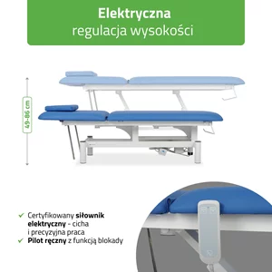 Stół rehabilitacyjny - OPTIMA niebiesko-biały