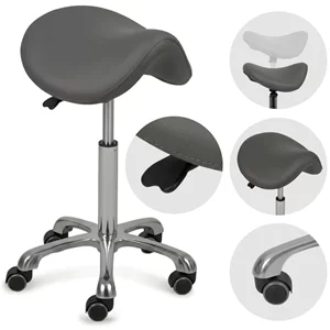 Taboret kosmetyczny / Siodło / - ALMA (szary)