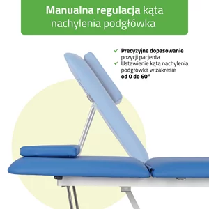 Stół rehabilitacyjny - OPTIMA niebiesko-biały