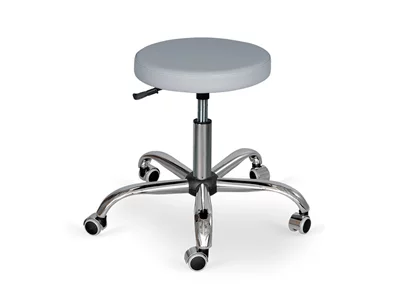 Taboret lekarski na kółkach - BINGO - szary