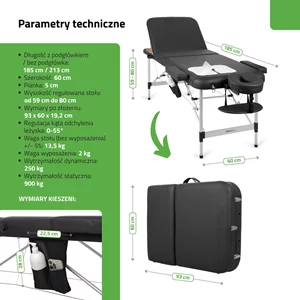 Stół Aveno Life - ADELE (60 cm) - czarny