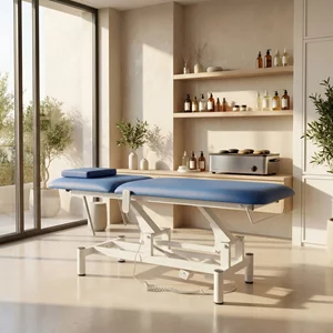 Stół rehabilitacyjny - OPTIMA niebiesko-biały