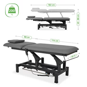 Stół FORTIS 2 (z ramą sterującą/szaro-czarny)