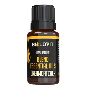 Szklana bursztynowa buteleczka z czarną nakrętką